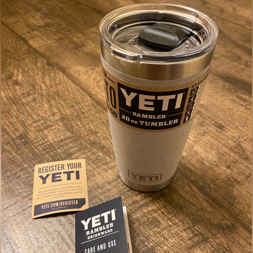 Yeti 20oz rambler (stone)